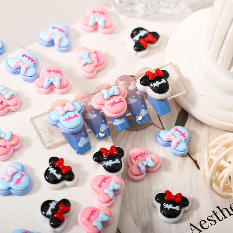 diy Nail Cartoon Mickey Head Accessories Painted Resin Bow Stereo Earrings Phone Case Hairpin Handmade Paste diy Nail Cartoon Mickey Head Accessories Painted Resin Bow Stereo Earrings Phone Case Hairpin Handmade Paste