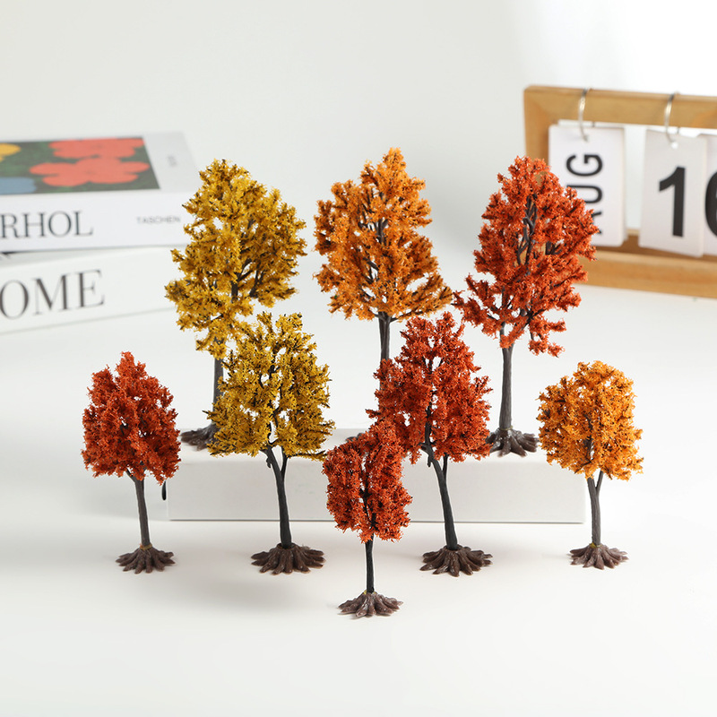miniature simulation wire tree sand table model landscape tree autumn scene hand-made scene platform micro-landscape environmental art tree fake tree