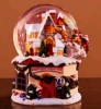 Feitianlu Mechanical Music+Inner Scenic Rotating+Colorful Lights+Self -Spray Snow