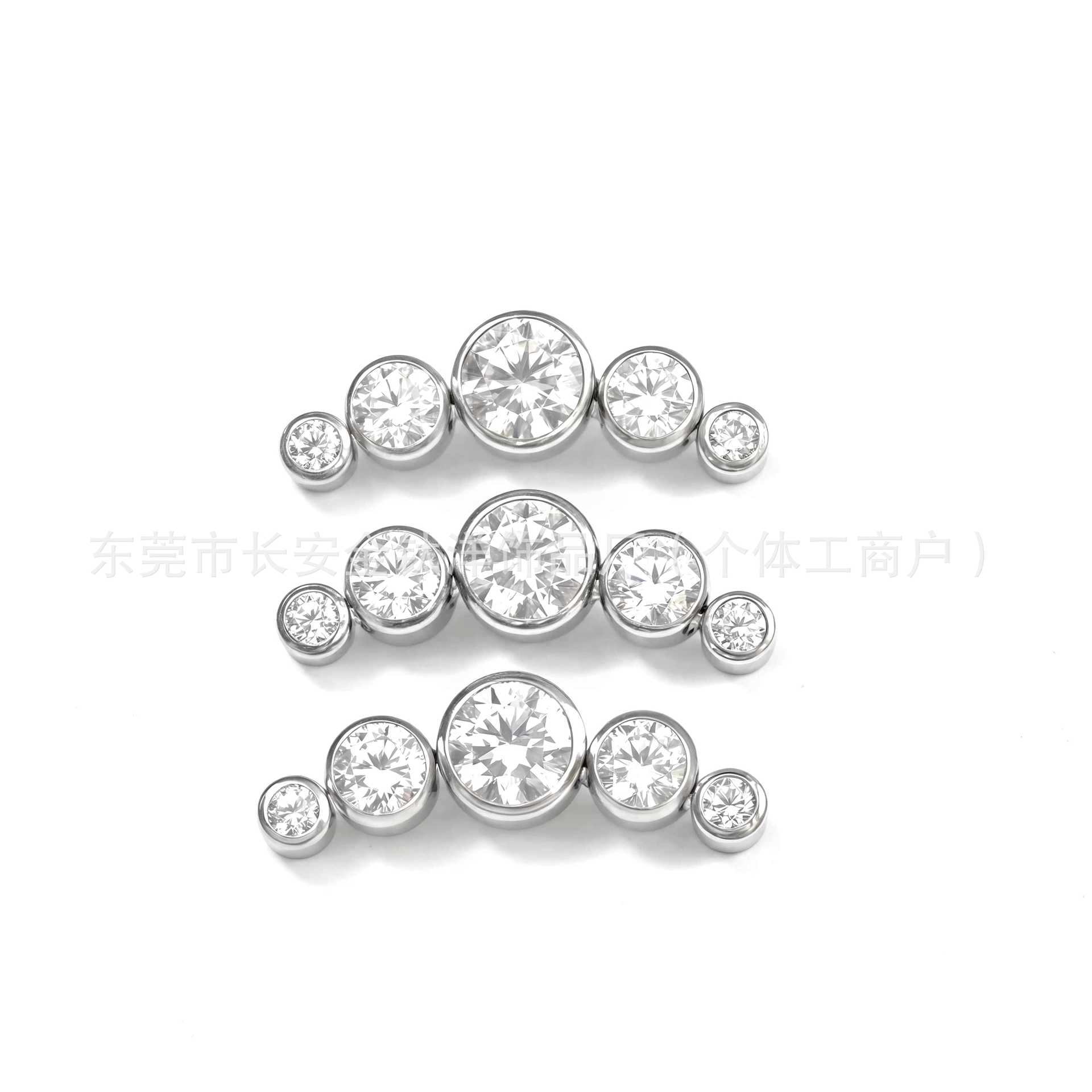 Pointed titanium steel lip stud product view