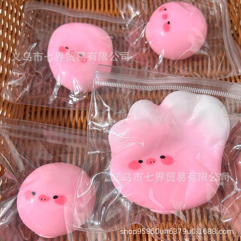 Líquido de plástico Piggy bag pellizco lindo ventilación descompresión juguete lindo mascota pequeña pinch cerdo Rosa glutinoso chat