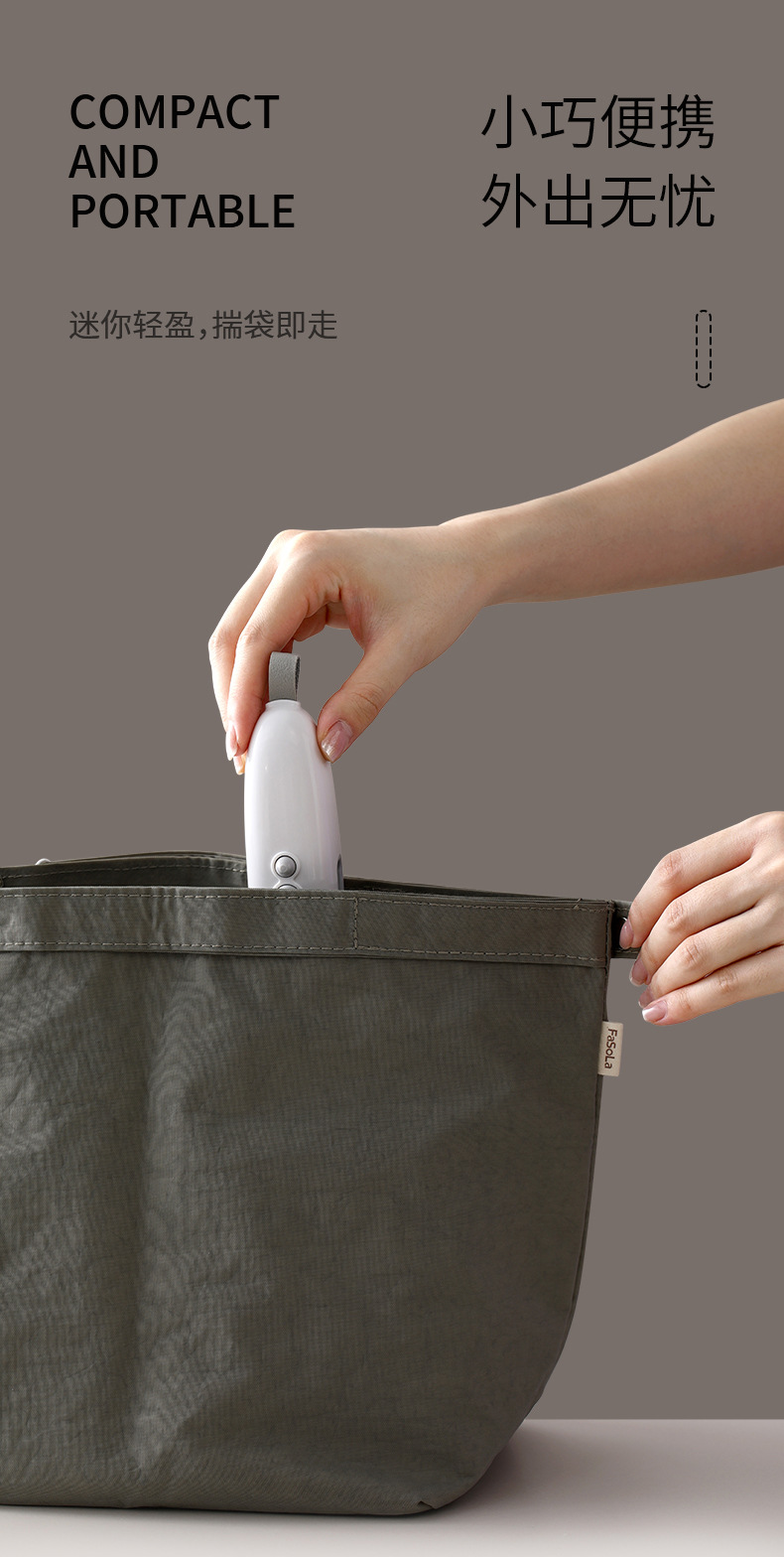 Portable plastic bag sealer, dual-function