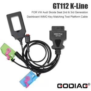 GODIAG GT112 K-Line VAG 2 generation 3 generation instrument anti-theft key matching detection platform wiring harness