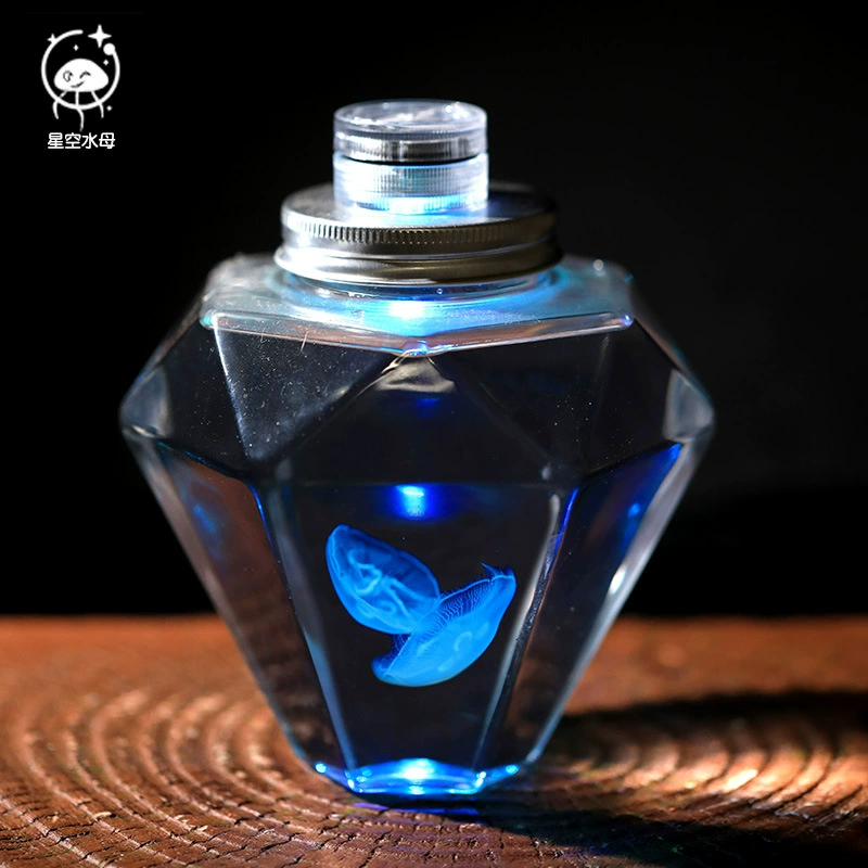 Живой резервуар для медуз для домашнего использования, простой в уходе, подходит для детей и студентов, настольный питомец для мелких животных, мини-ленивый аквариум, Red Moon Sea Moon.