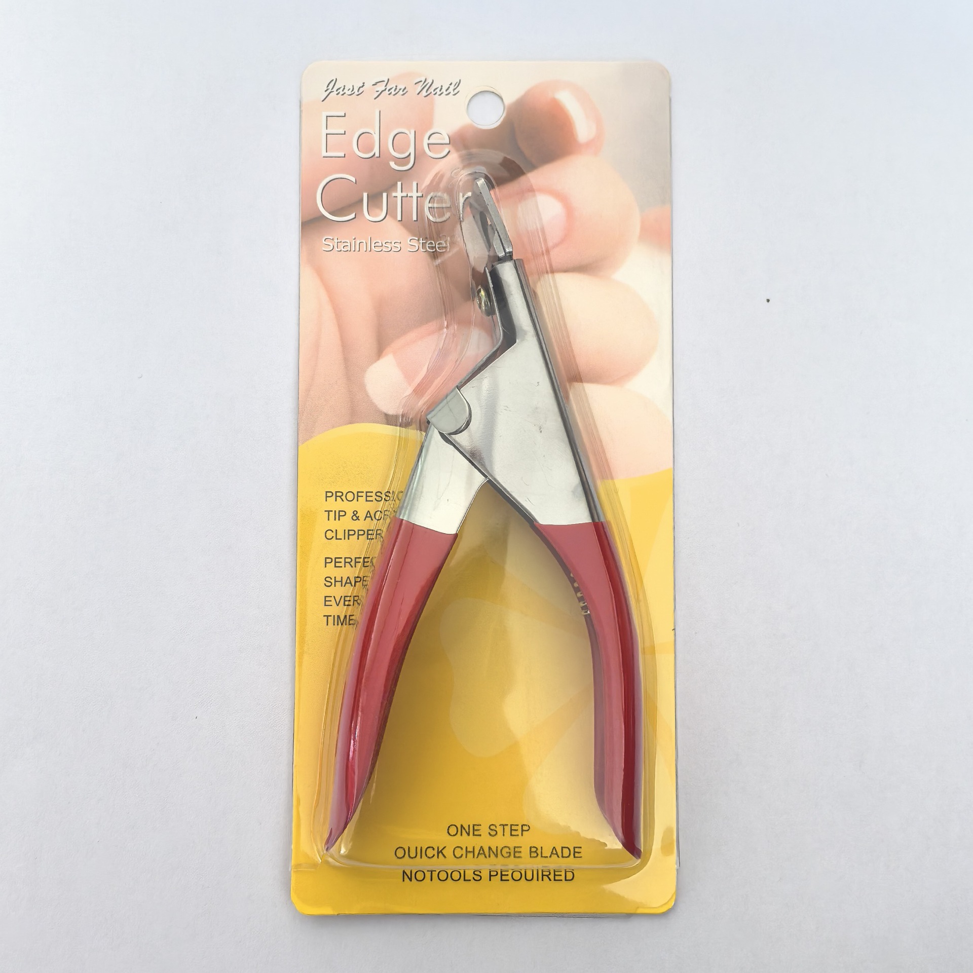 Cortaúñas Tipo U de Plástico y Acero Inoxidable, Boca Plana, para Manicura