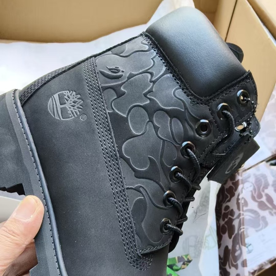 Rhubarb Boots Men's Waterproof Outdoor Couple High-Top Work Shoes