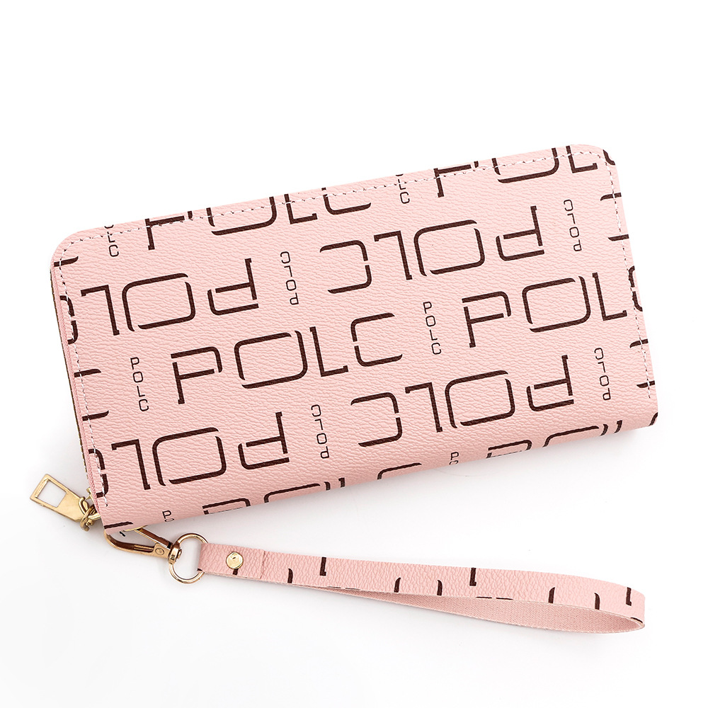 Nueva billetera para mujer, impresión de tendencia, billetera larga para mujer, monedero, embrague, billetera de gran capacidad de cuero de pu