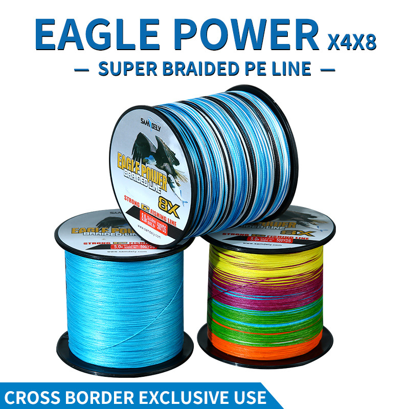 Cross border pe8 Road sub- wholesale Dyneema weave Mainline quality goods Fishing Smooth Fishing line