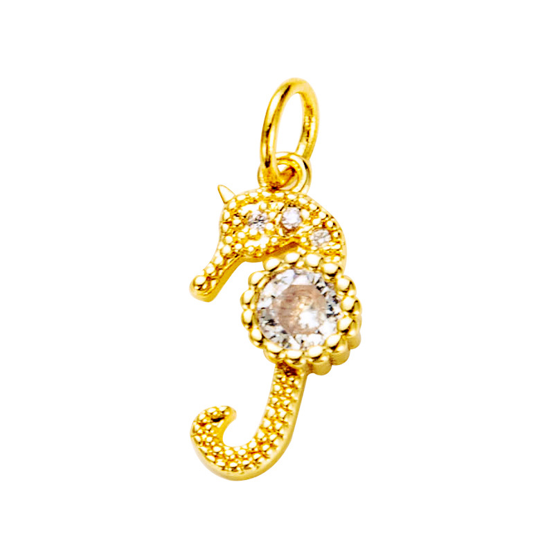 Nihaojewelry wholesale accessories star butterfly eye crown anchor lock copper zircon pendantpicture9