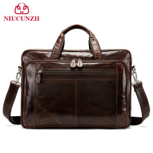 亚马逊油蜡牛皮大容量手提男包真皮大容量商务通勤文件电脑公文包