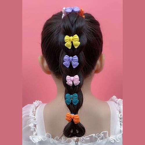 Korean style children's hairband baby headband cute bow tied hair like rubber band little girl hairband girls headwear