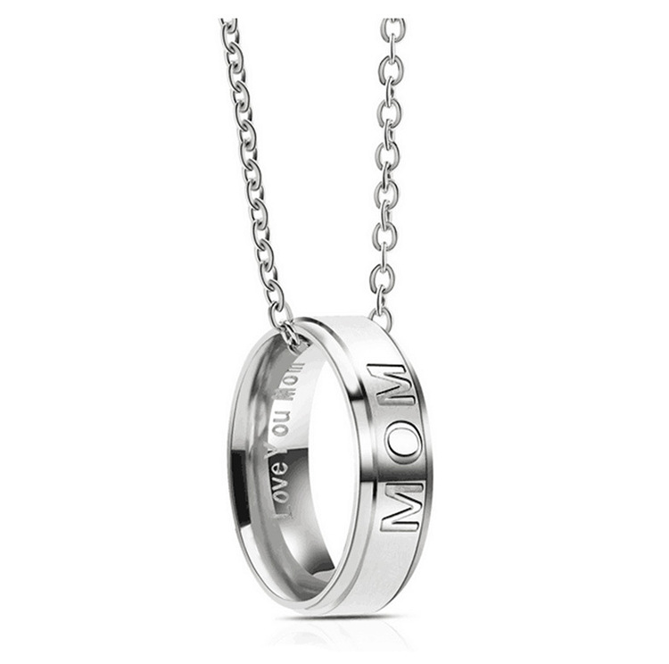 1 Piece Simple Style Letter Titanium Steel Unisex Pendant Necklace