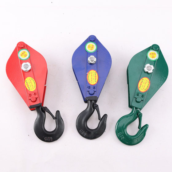 Cross-border foreign trade national standard lifting pulley wire rope hook pulley heavy 0.5 t-10t ring pulley manufacturers
