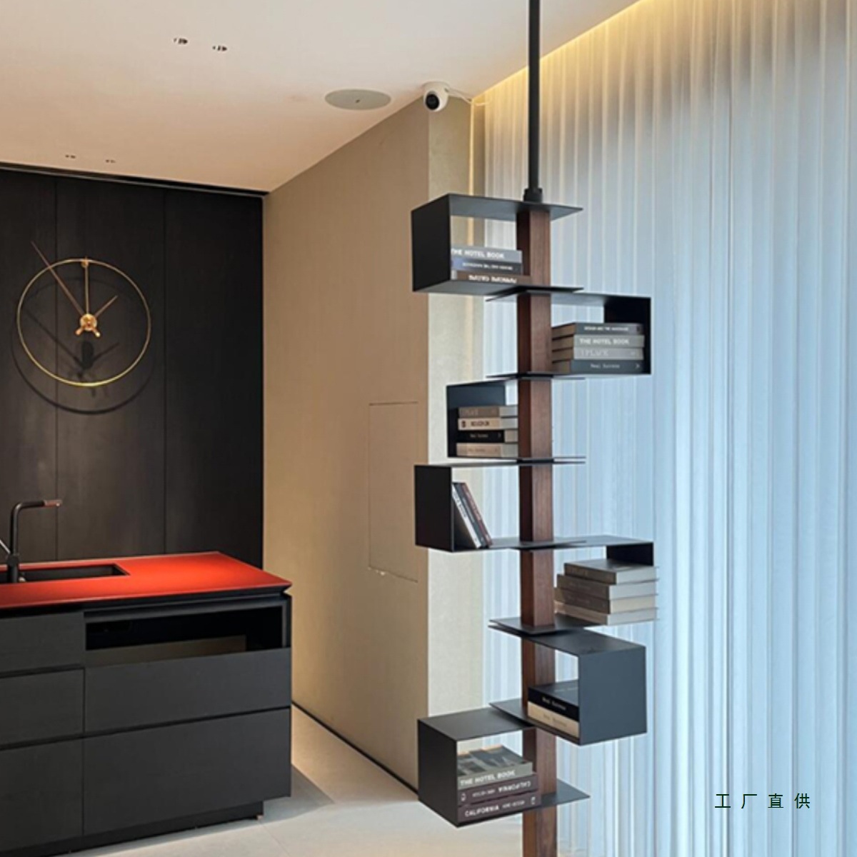 Rotating Bookshelf Storage Rack Floor-To-Ceiling Entrance Partition Italian Living Room Corner Nordic Display Rack Bookcase