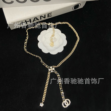 小香风新款幸运草爱心星星穿皮链条项链中古风百搭小红书同款颈链