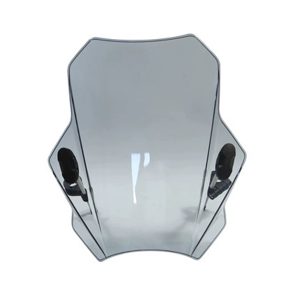 Motorcycle Universal Windshield Deflector Ultra-Clear Front Windshield Glass Adjustable Bracket Accessories