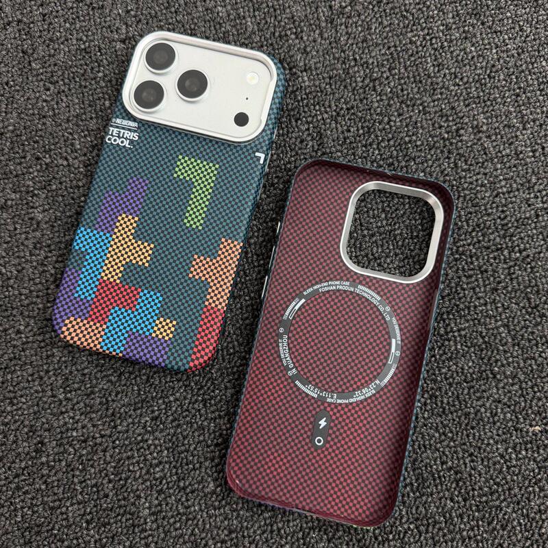 High-End Kevlar Magnetic Case Suitable for iPhone 17 Pro Max, Tetris, and Huawei Mate 80