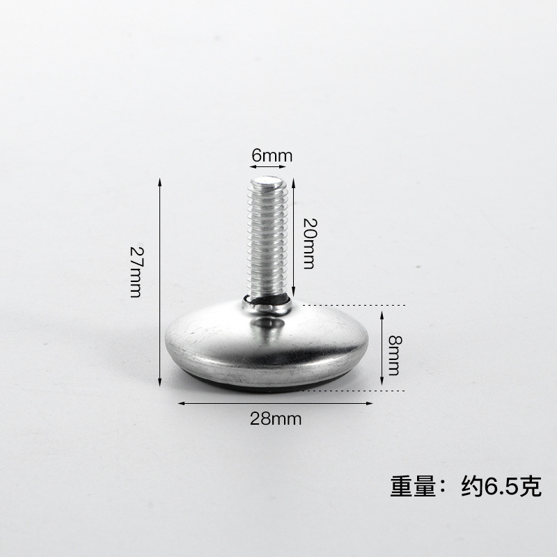 M8可调脚垫黑底桌椅调节脚螺杆垫脚M6M10家具五金调整脚可调脚垫|undefined