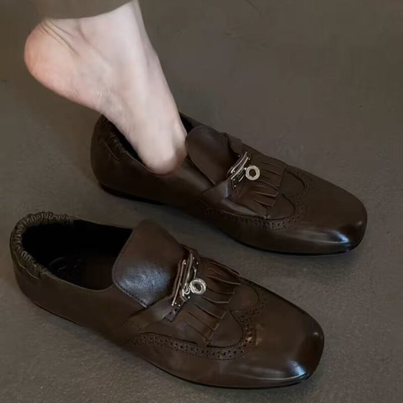In Stock··2026 Autumn British Style Casual Retro Fashion Comfortable Versatile All-Season Loafers with Soft Soles