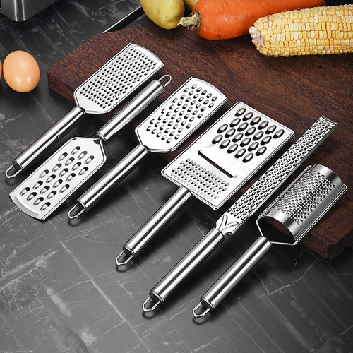 Stainless steel ginger grater, multifunctional radish grater, ginger grinder, lemon grater, cheese grater, cheese grater
