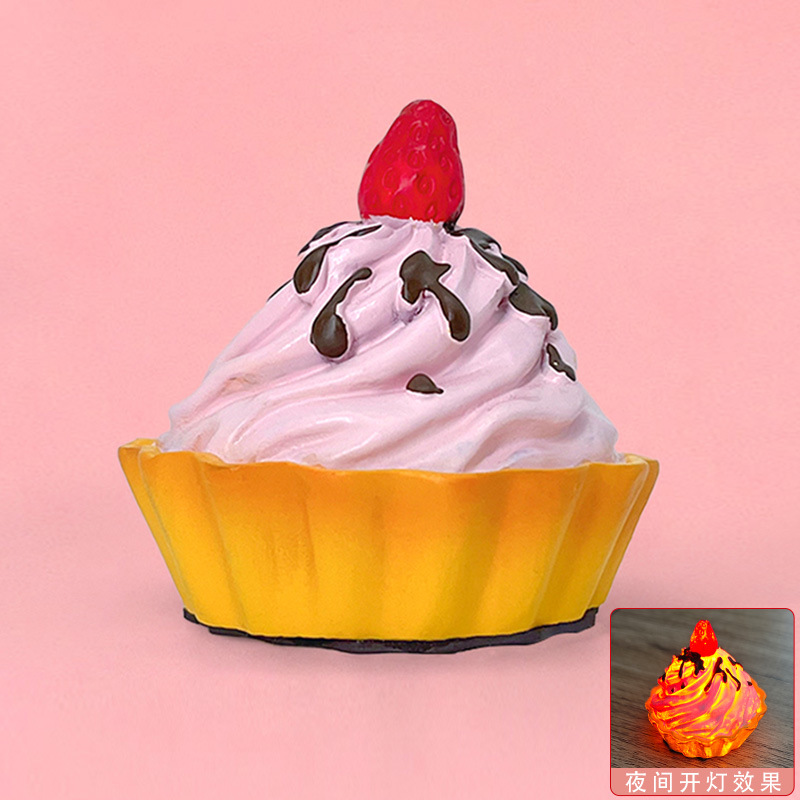 Creatividad de derechos de autor en línea gran tamaño de comida para jugar resina pegatinas de decoración para el hogar pegatinas de postre de pastel de simulación fábrica de stock