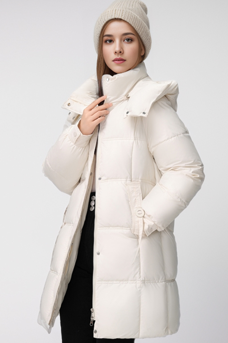 Abbigliamento da donna Giacca calda giacca di cotone per donna di media lunghezza 2024 nuova giacca invernale con cappuccio di alta qualità e ampia_voghion.com