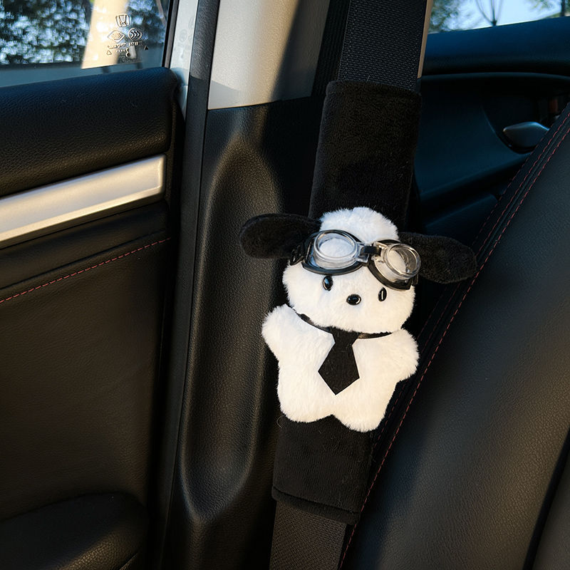 Cubierta de hombro con correa de coche, funda decorativa de condón lindo, cuello suave y anti-estrangulado, pareja, protección de coche, mujer