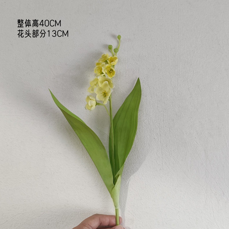 Pequeña flor de viento ins fresca lirio de los valles arreglo floral artificial ramo de mano material campanilla de viento flor falsa mesa de comedor conjunto de boda