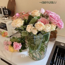 鲜花桶养花桶醒花桶花瓶风高颜洋牡丹防摔直筒透明垃圾桶家用