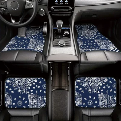 Car Floor Mats Four-Piece – Universal Foot Pad - 1-143-suit-62-3344cm-two-piece-set