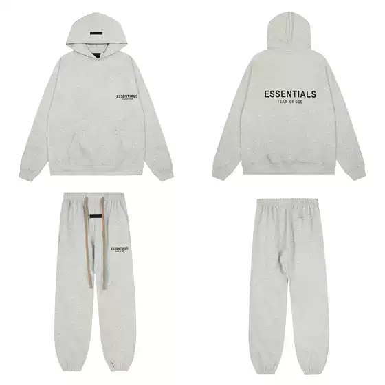 Oversized Hoodie with Black Letter Flocking - FOG Essentials Line Drop Shipping 2022