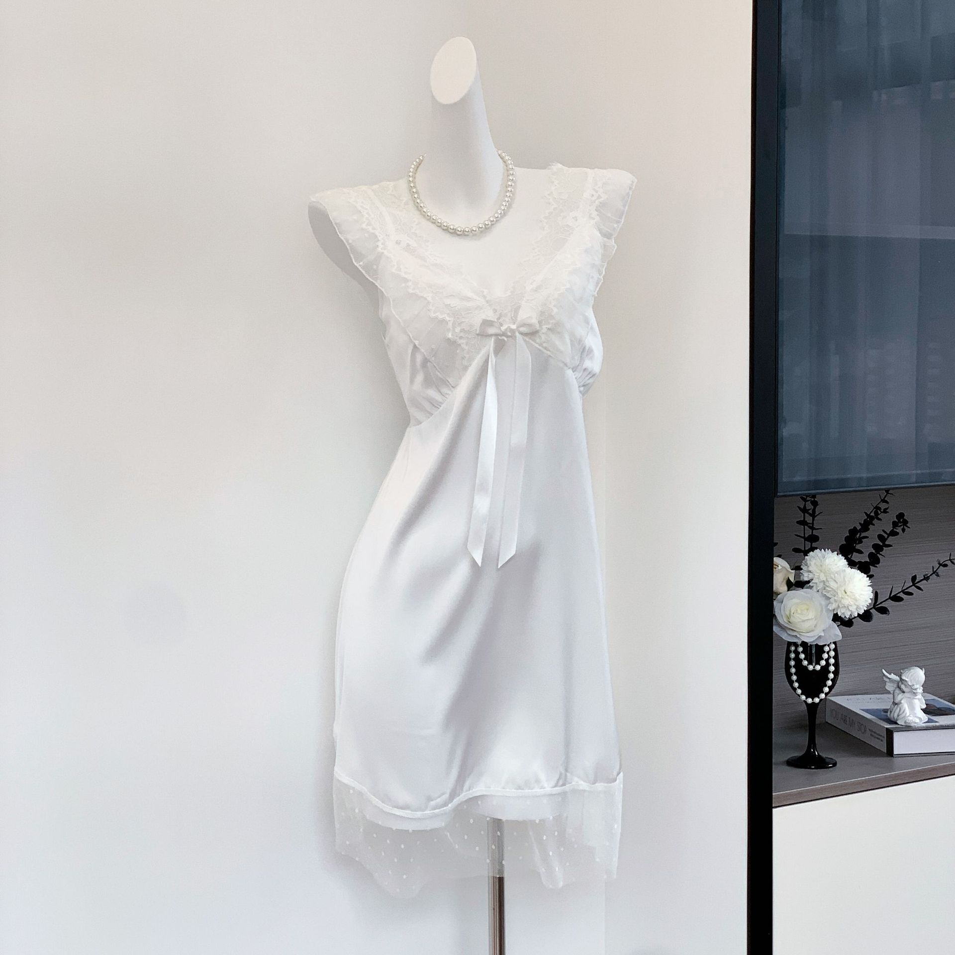 【斩男风】法式网纱吊带连衣裙性感纯欲家居服冰雪丝公主风薄款女