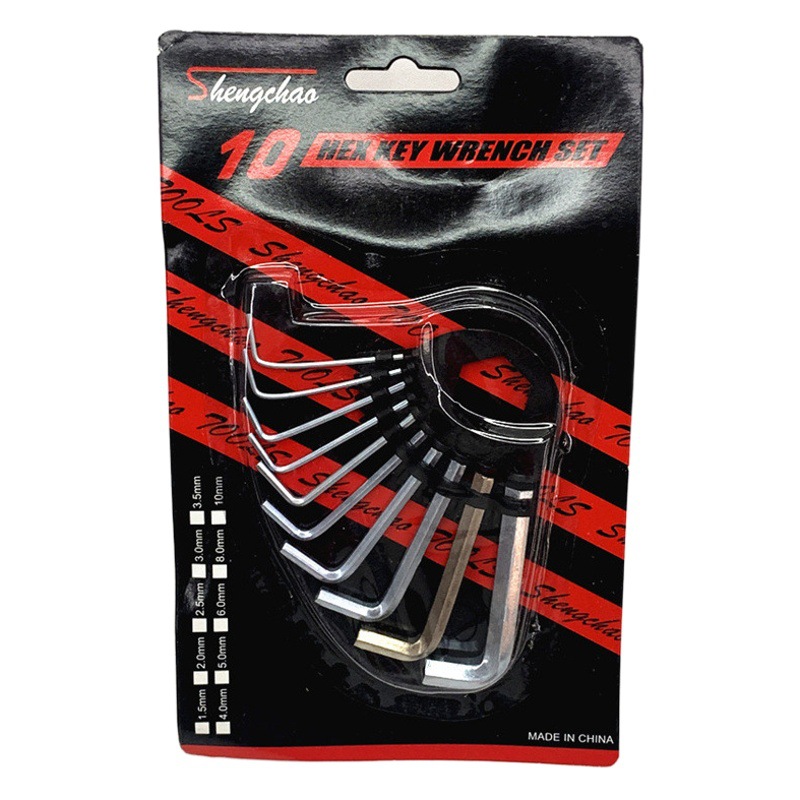 Herramienta hexagonal interior 6-ángulo llave destornillador herramienta de reparación L-tipo hexagonal galvanizado herramienta de hardware al por mayor