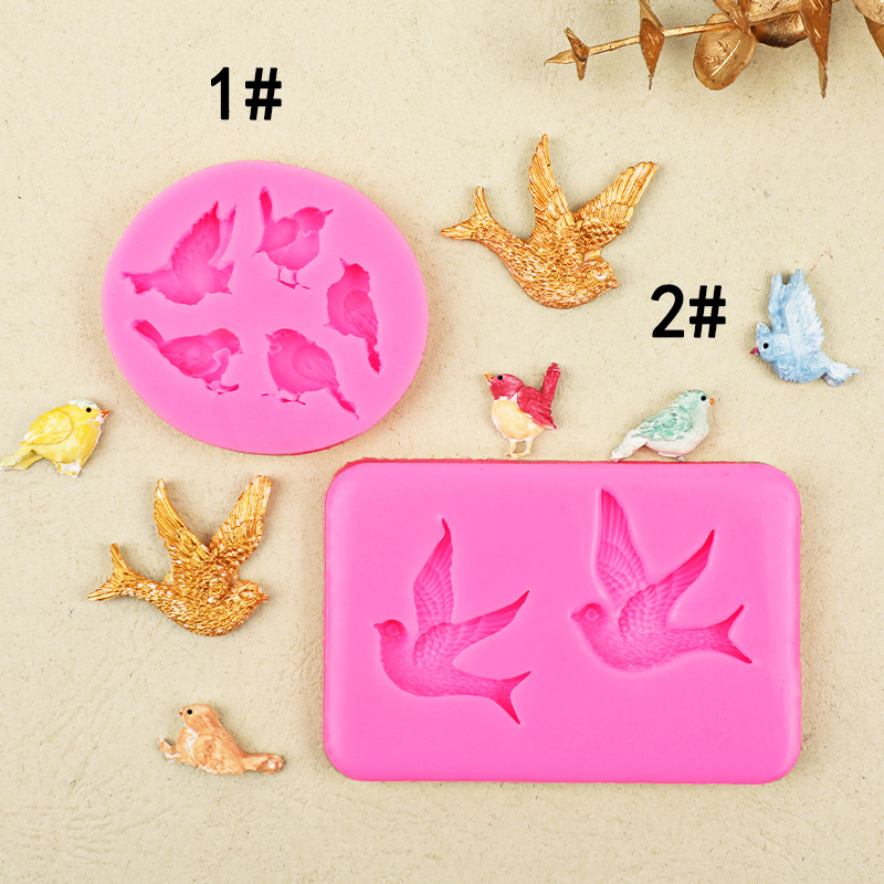 Nueva golondrina pájaro silicona molde Mesa decoración colgante hecho a mano epoxi DIY accesorios de la joyería decoración del molde