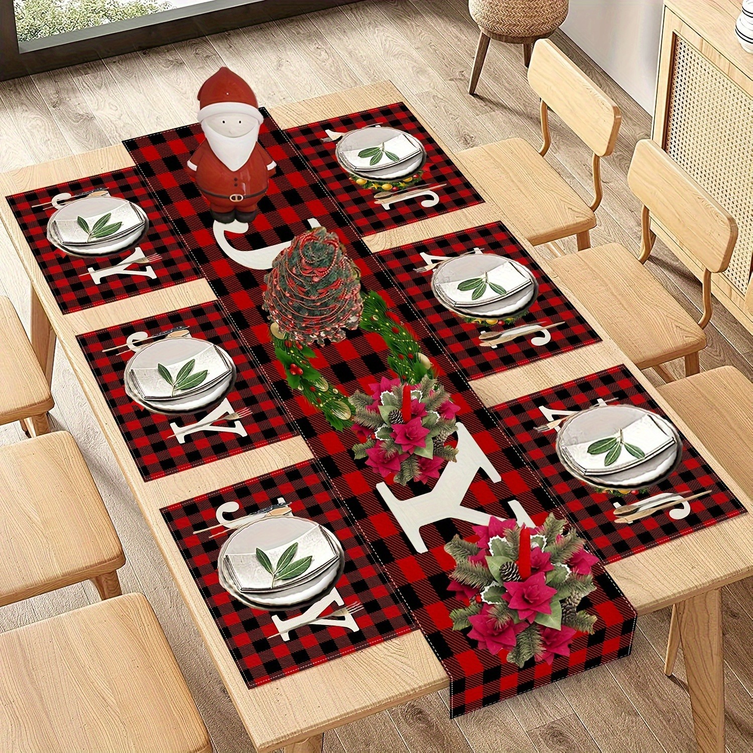 Nuevo conjunto de toallas de mesa transfronterizas de Navidad decoración de mesa Bandera de mesa Bandera de mesa Amazon 2026