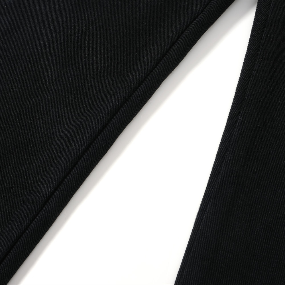 TIFO Herren-Jeans im stylischen High Street-Stil mit geradem Bein, Hosenschlitz mit Knopfleiste und Seitenschlitzen – klassischer schwarzer Denim für die Freizeit_voghion.com