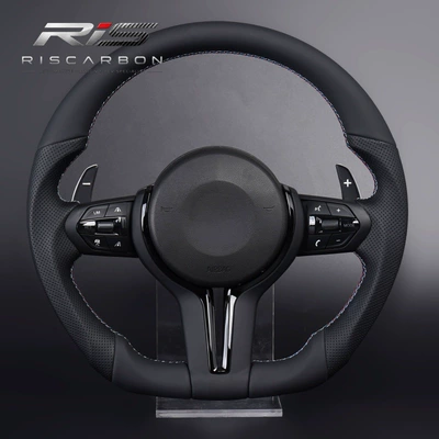 Flat-bottom black ACC vibration heating steering wheel compatible with BMW F30F10F11F07F16F20F25F48