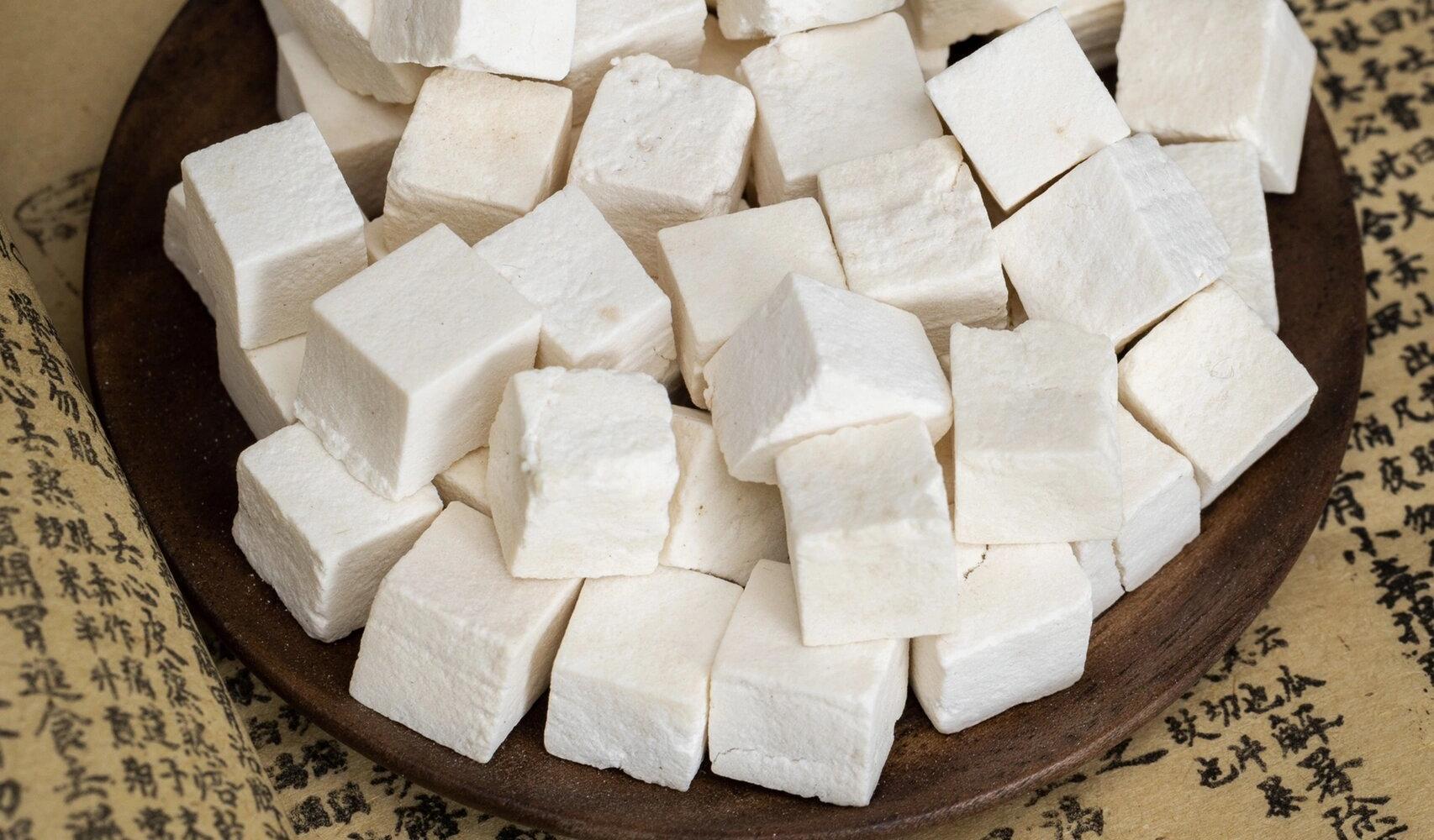 Fu Ling Poria Cubes 500g Dried Bai Fu Ling for Soup and Decoction Natural Sun Dried preparation
