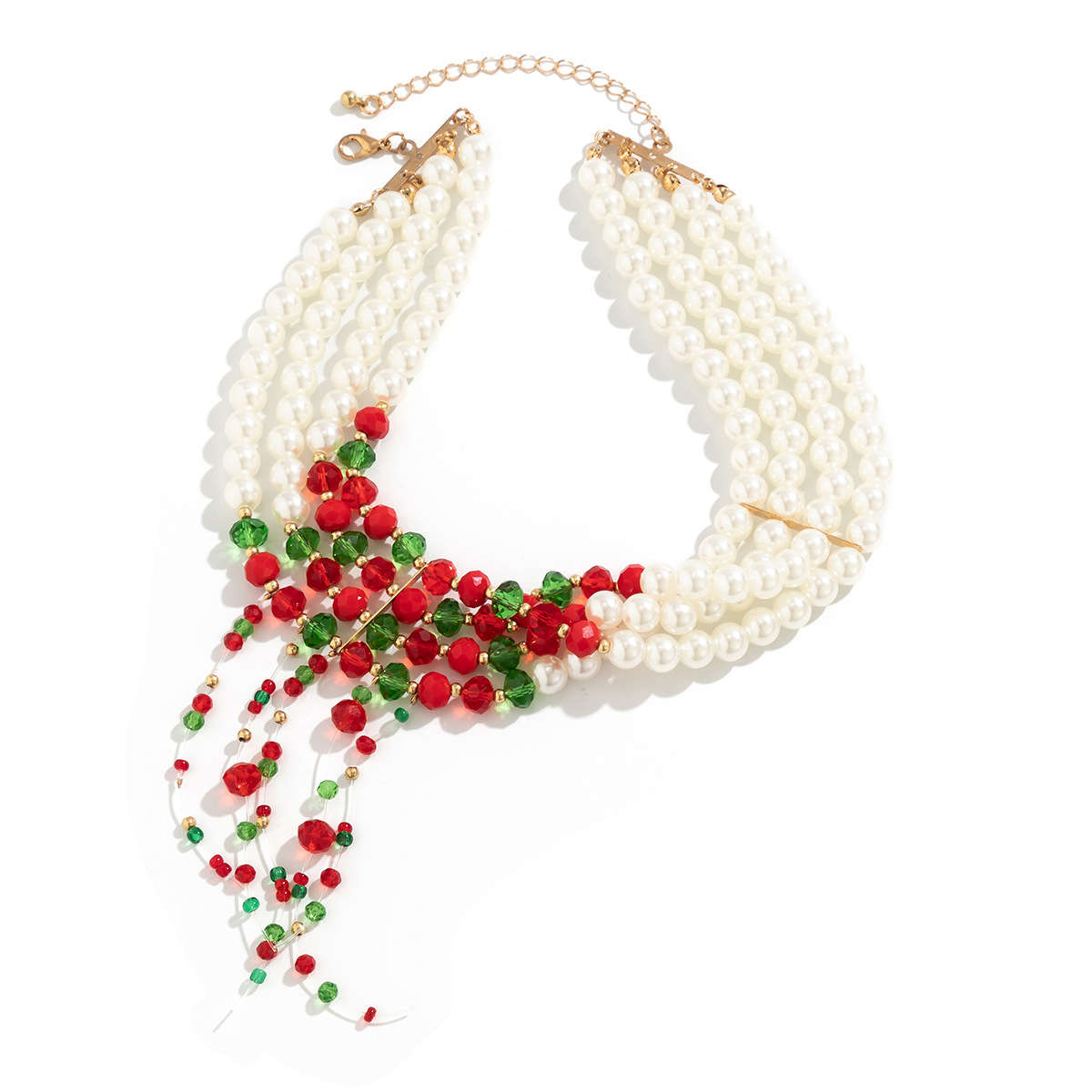 Collana con colletto con frange, dolce e fresco, stile gotico, con goccia di sangue, personalità di Halloween, girocollo con perline_voghion.com