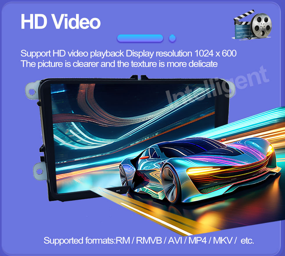 9inch Volkswagen Dedicated Car Navigator Gps Bluetooth Large Screen Reversing Image Wireless Carplay Smart Car Machine