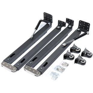 Multi-functional telescopic folding invisible table desk dining table wine cabinet bar hidden rail connection hardware accessories