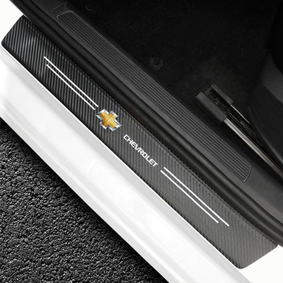 sticker, Other Automotive Interior Supplies - chevrolet-carbon-fiber-leather-threshold-strips-4-pack