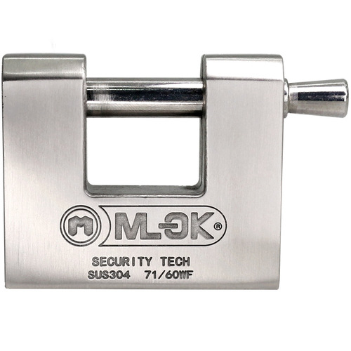 OD59 wholesale rectangular padlock head lock 304 stainless steel lock household old anti-theft door lock horizontal opening padlock