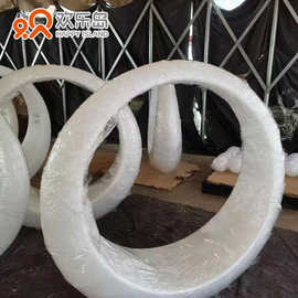 网红秋千LED月亮秋千定制儿童游乐场规划户外摇椅圆环形秋千设计