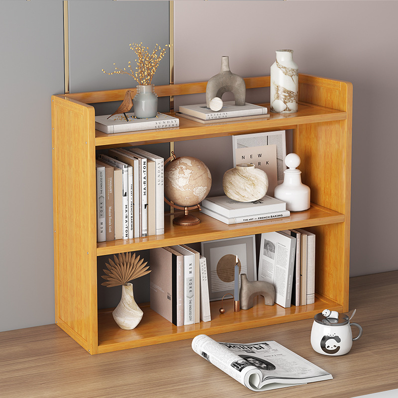 Office desk storage shelf children's small solid wood bookshelf multi-layer dormitory student storage box drawer type