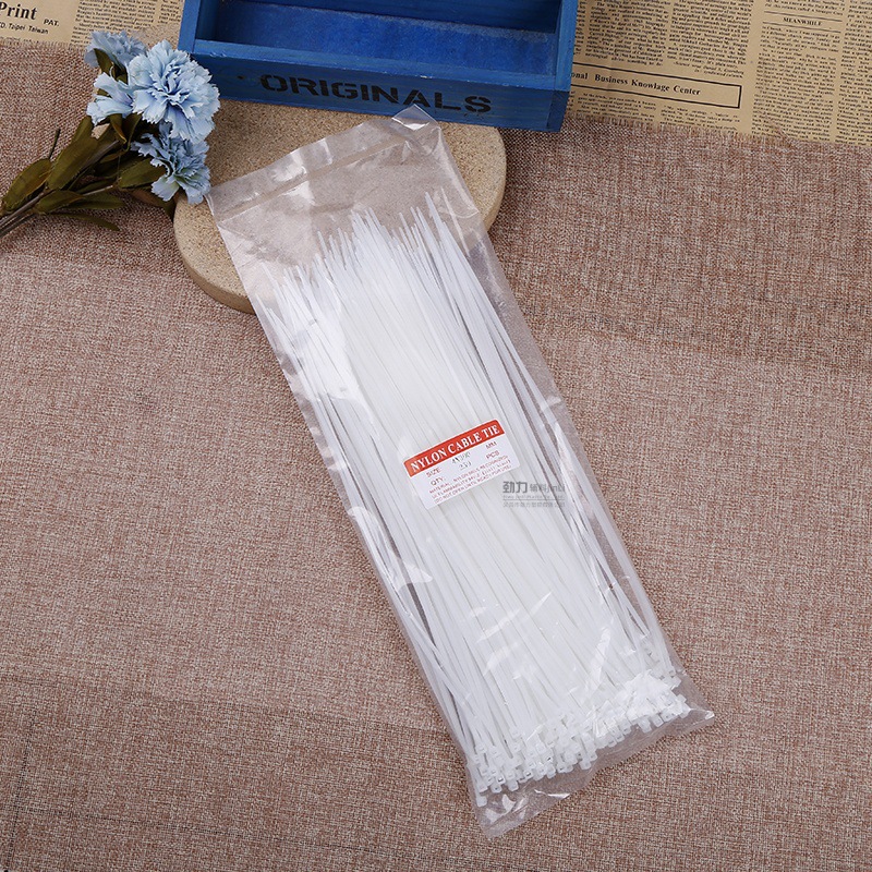 尼龙扎带塑料自锁式 4*300绑扎带 国标硅胶扎线圈束线带厂家直供