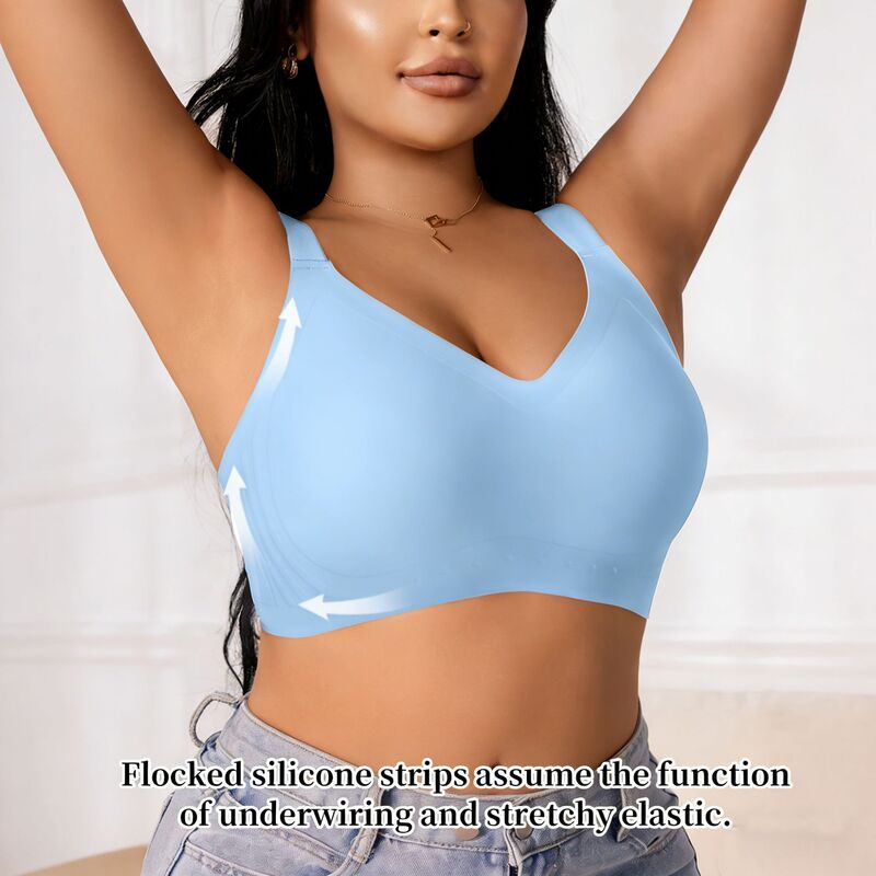 Plus-Size Lingerie Cross-Border Trade Hot-Selling European and American Women's Seamless Bra Push-Up Anti-Sagging Large Bust Bra