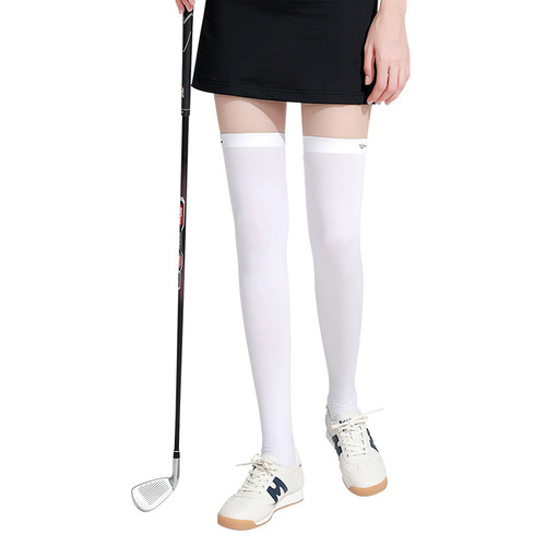 Leitch Summer Ice Silk Sunscreen Leg Socks Mid-Length Tennis Golf Sports Pressure Socks Breathable Over-the-Knee Stockings
