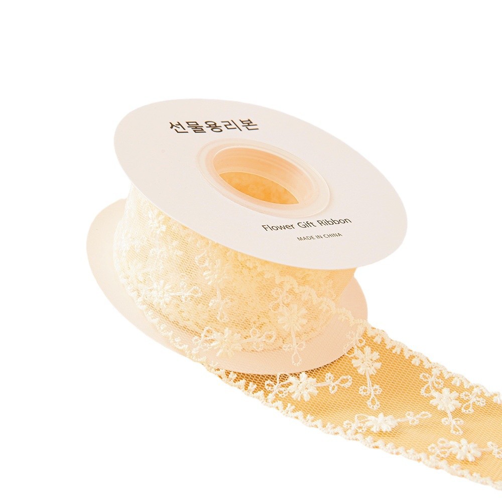 透明レースウェビングメッシュ刺繍ミルクシルク DIY リボンヘアアクセサリー花包装衣類アクセサリー