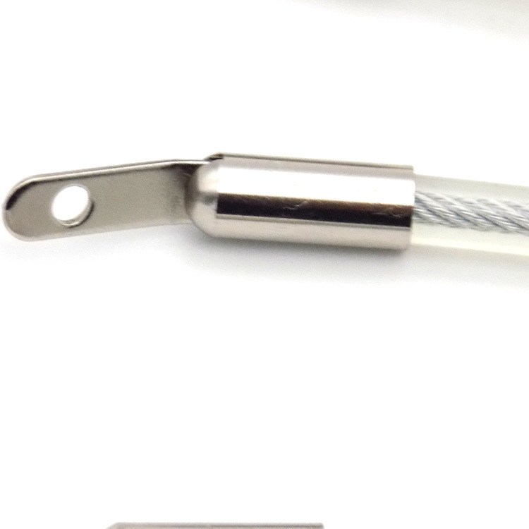 Fábrica personalizada de computadora maleta mango de acero inoxidable cable de acero terminal de presión accesorios de mango de maleta